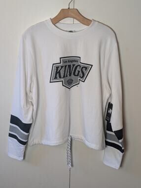 NHL LA Kings White & Black Sweatshirt With Drawstring XL
